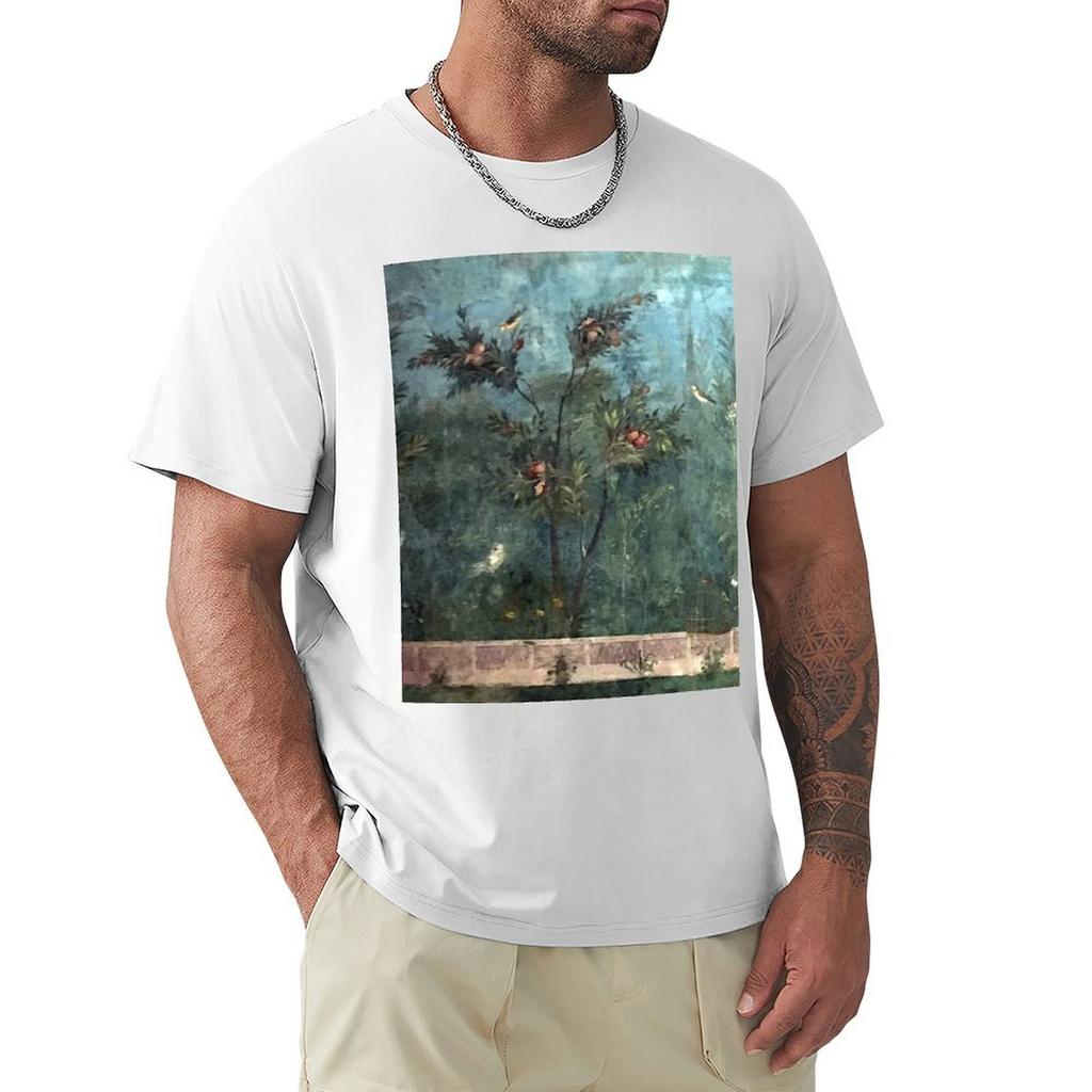 Ancient Rounisex Fresco From The Villa Of Empress Livia Tshirt Basic Breathable Solid Color Tshirt