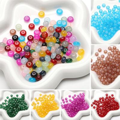 8x5mm 25-50 teile/beutel Glas Imitation Jade Gerade Loch Abacus Perlen DIY Armband Halskette Ohrringe Schmuck Zubehör