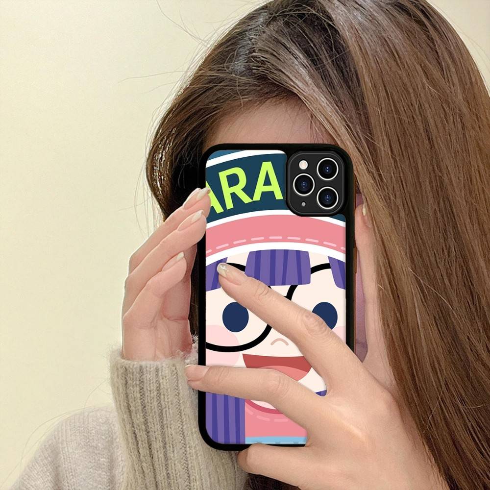 Cartoon Dr Slump Arale Phone Case For Iphone 11 12 13 14 15 Pro Max 17 16 Plus Hard PC+TPU Back Cover