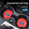 2pcs Car Coaster Water Cup Holder Mat Anti-slip Pad Accessories For Escape Ecosport Fusion Explorer Expedition Taurus