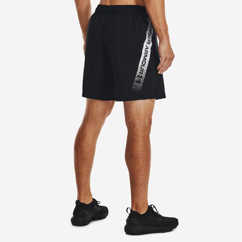 Under Armour Printed Woven Sports Shorts Men Bottoms Black 1370388-001
