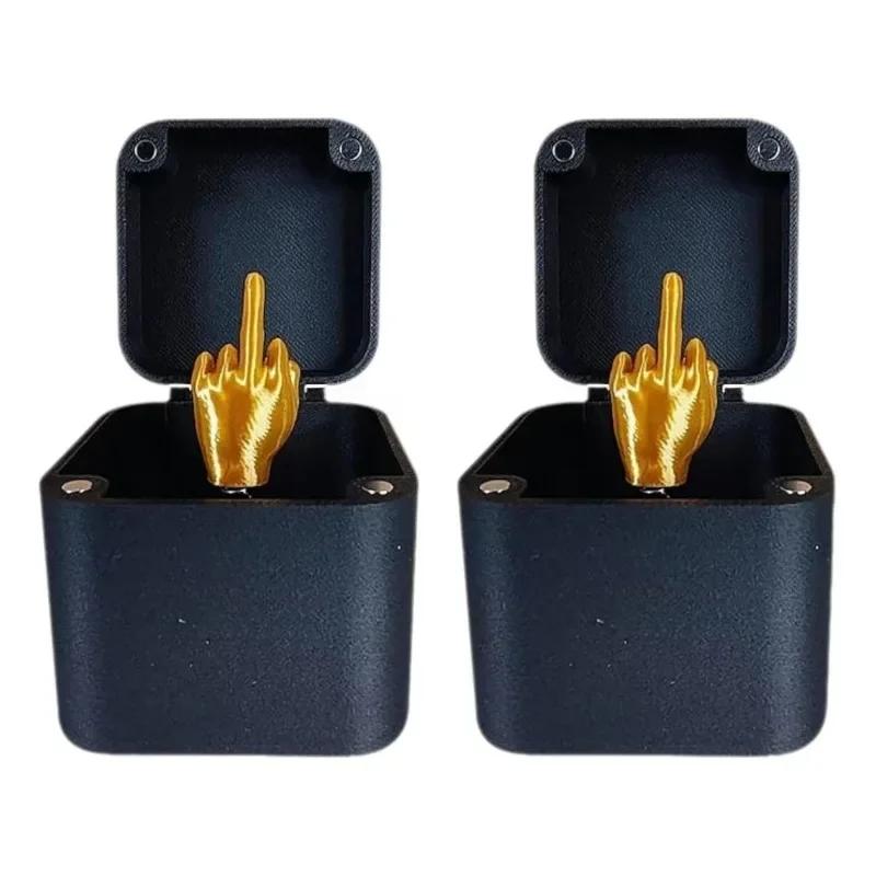 Presente de brincadeira interessante de Natal Dedo médio em caixa Caixa de Natal Presentes criativos engraçados Decoração de mesa de escritório Decoração de casa