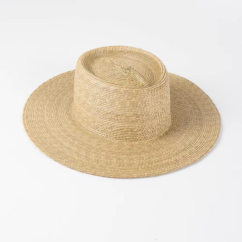 

European American Fashion Summer Simple Handmade Sunflower Leaf Straw Hat For Women Men Boater Hat Korean Designer Luxury SunHat 54-58cm