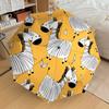 1PC Zebra Orange Umbrella-8-Rib Reinforced Portable Folding Travel Suitable for All Seasons Outdoor Daily Use-G346