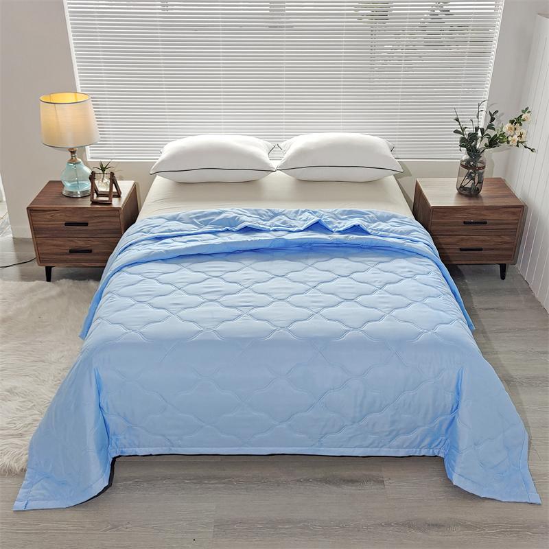 Quilted Summer Single Double Bed Light Printed Quilt Core Air Conditioning Quilting Twin Queen Size Duvet Thin Plaid Comforter