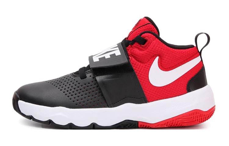 Nike Team Hustle Black University Red GS 881941-004 38.5