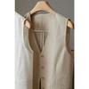 Summer Fashion Slimming Linen Vest for Women Lightweight Trendy Layering Piece