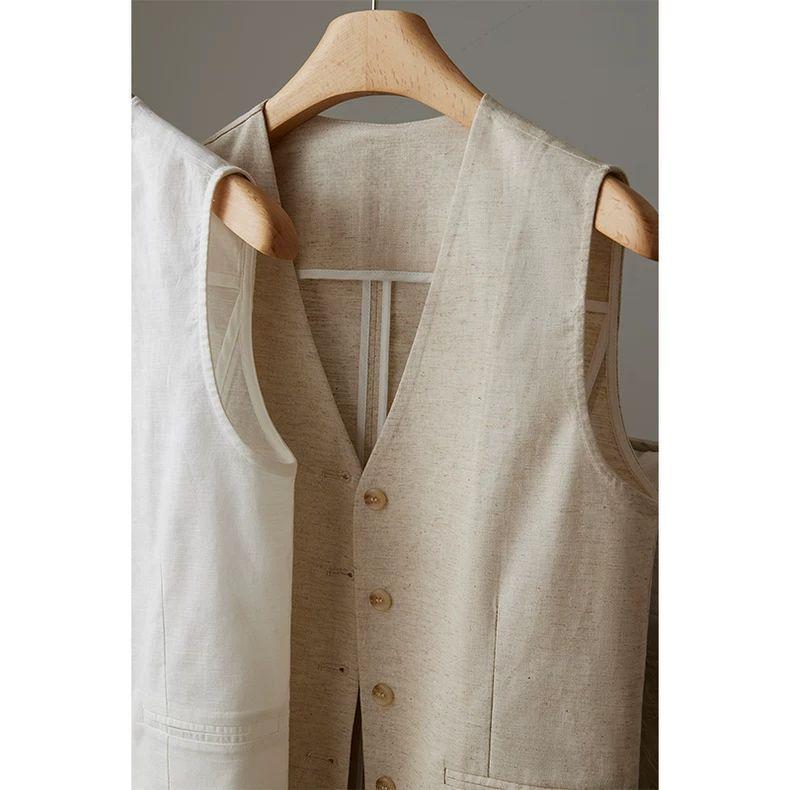 Summer Fashion Slimming Linen Vest for Women Lightweight Trendy Layering Piece