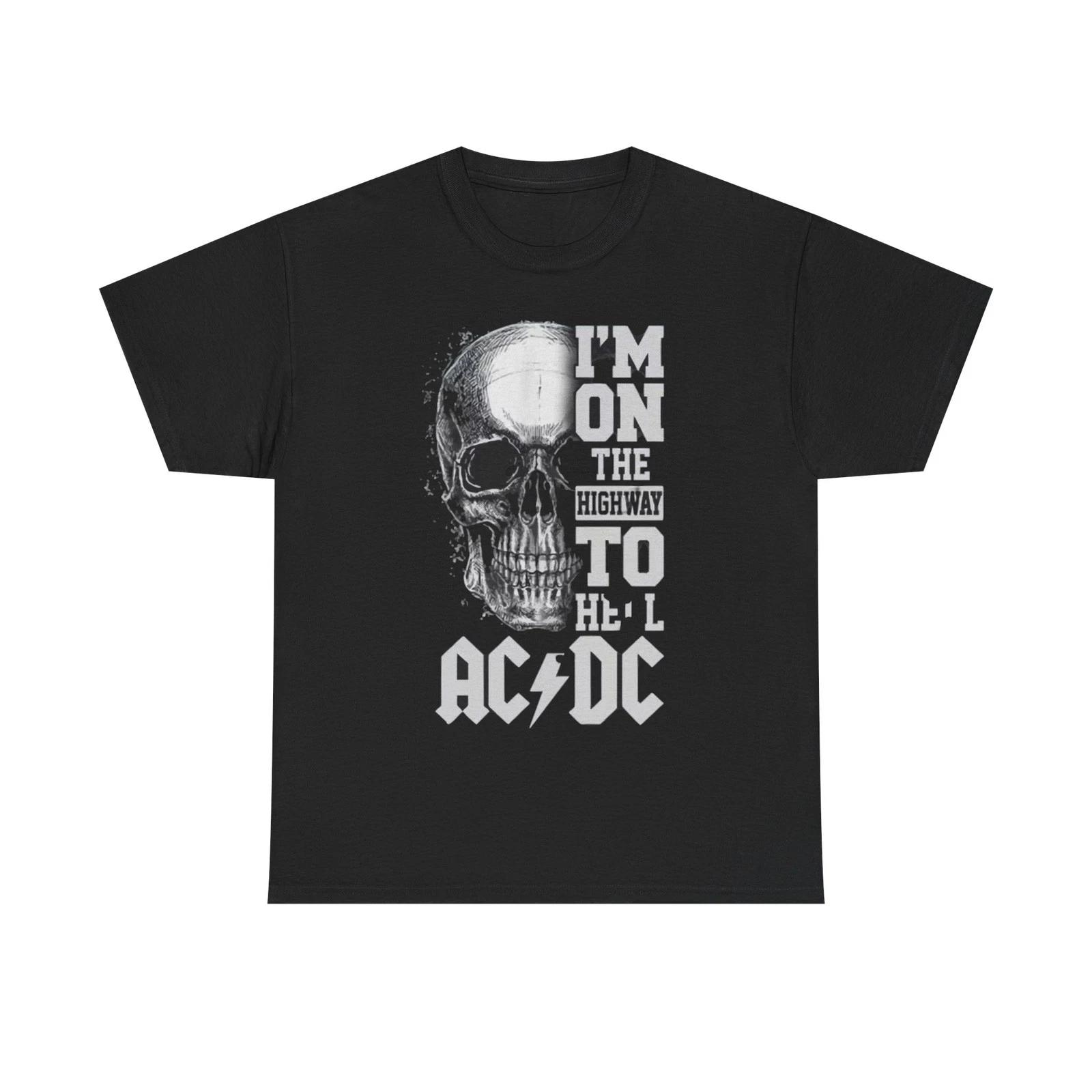 

AC/DC T-shirt vintage highway to hell metal rock retro Unisex Heavy Cotton Tee XL