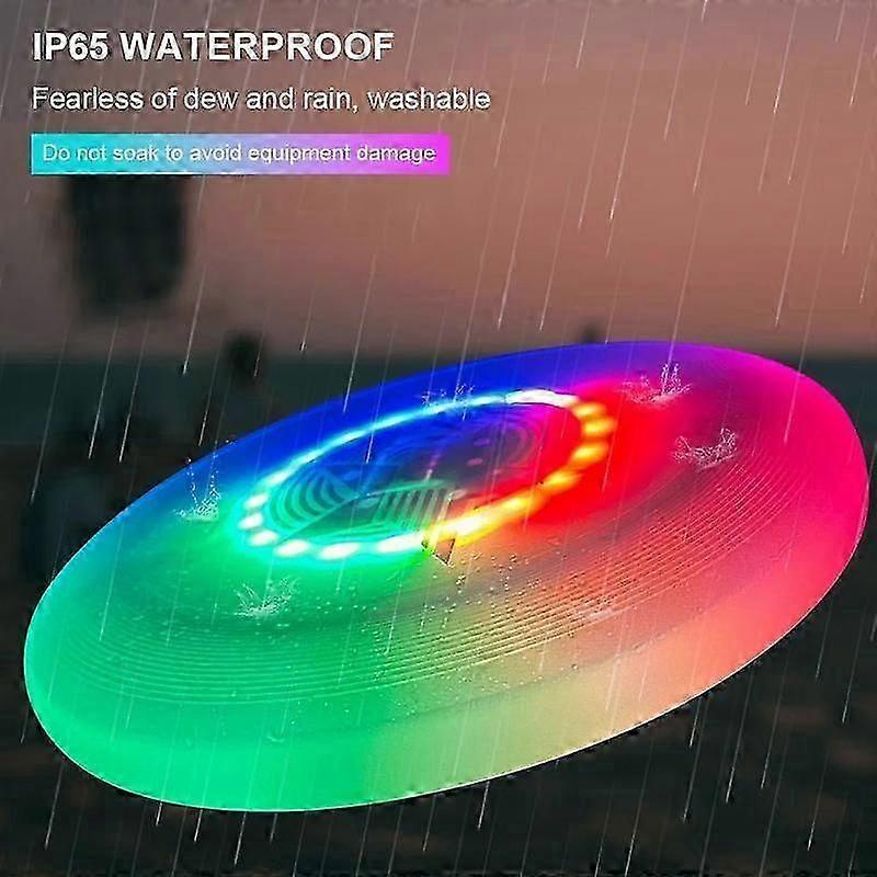 RGB Flying Disc Super Bright Camping Game Swivel Discs Sport Disc