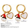 Christmas Wind DIY Pendant Earrings Stainless Steel Gold-plated Fun Pendant Combination Earrings Jewelry Women