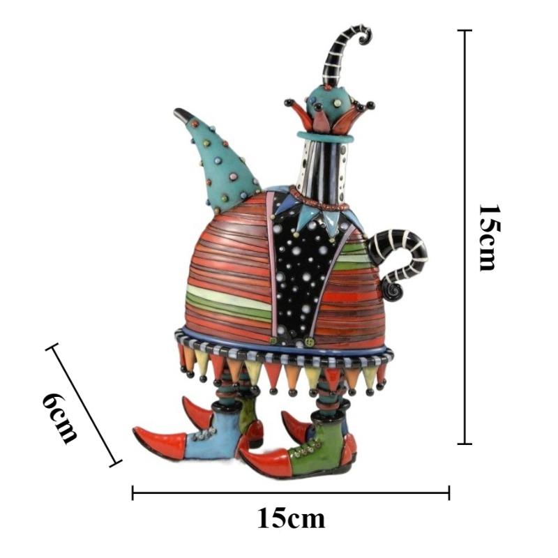 

Teapot Resin Ornaments Colorful Creative Ornament Living Room Decoration Accessories Miniature Original Funny Gifts Sculptures оранжевый
