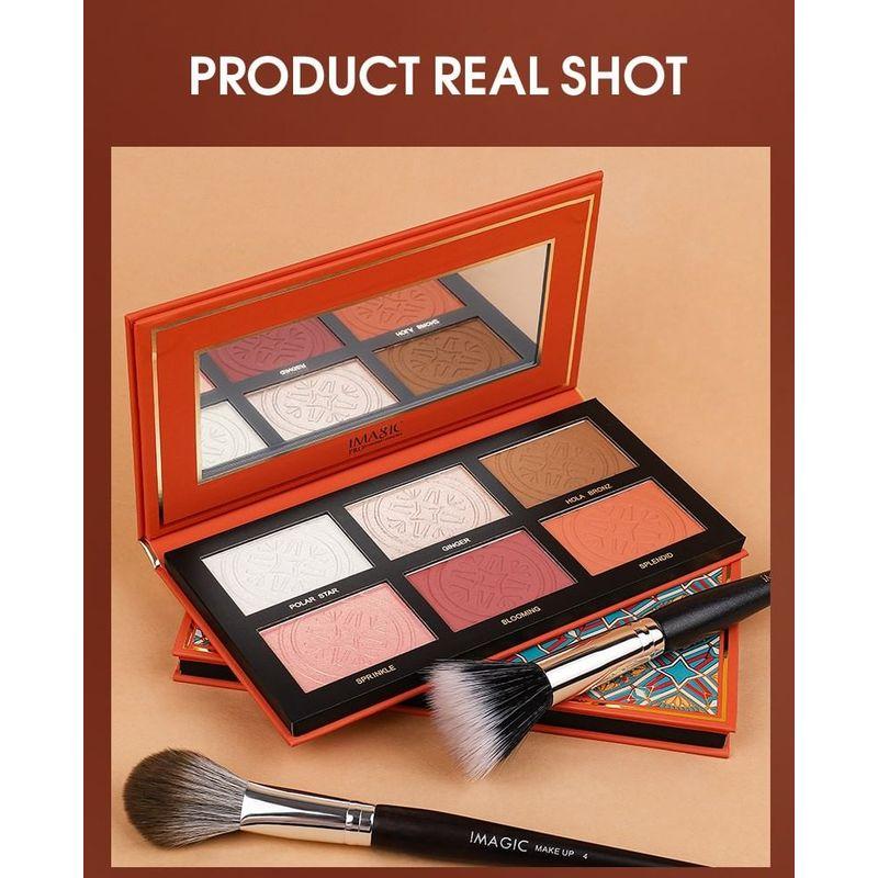 IMAGIC - Paleta Abrangente de Iluminador, Blush e Contorno