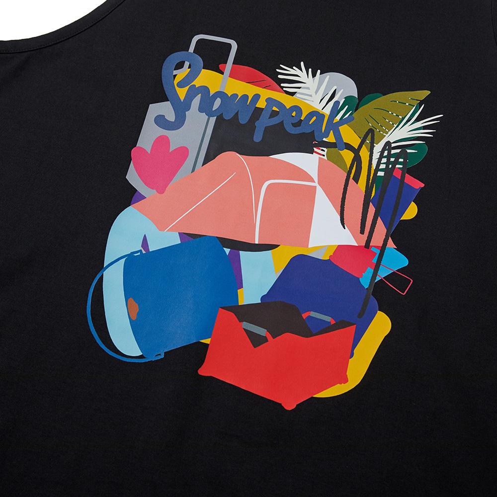 [Snowpeak] [Snowpeak X Sung Nakjin] Graphic Sleeveless Top Black (S24MMFST72)