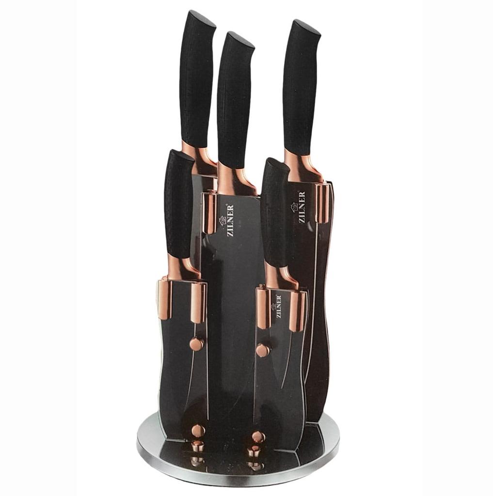 Coated Knife Set 6 Pcs. Zilner Rosegold Zl-5118