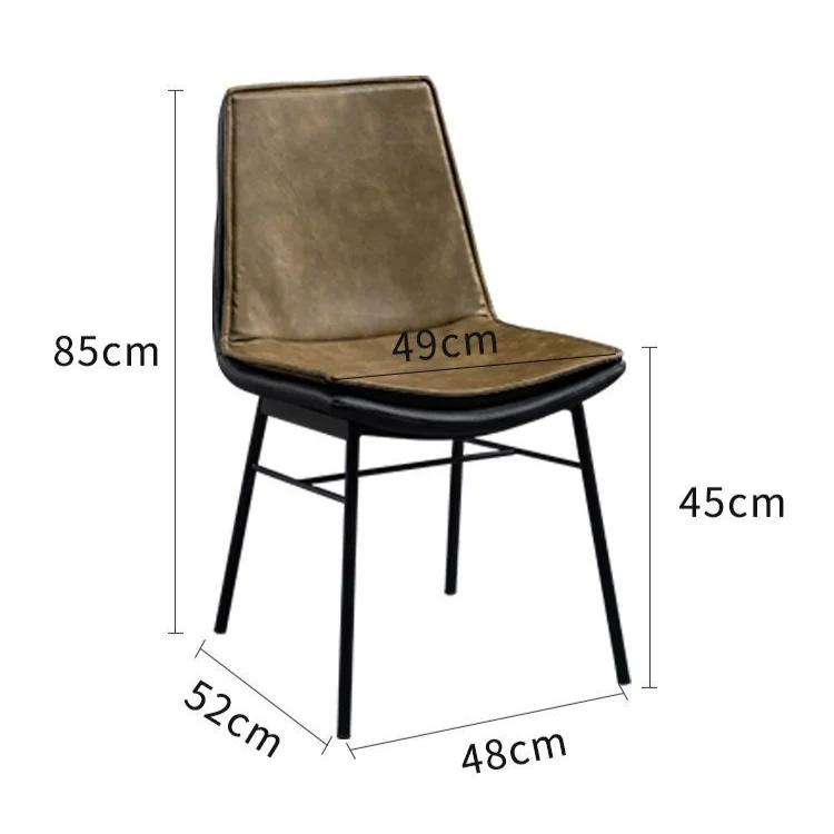 Modern Leather Dining Chairs For Kitchen Furniture Household Minimalist Backrest Casual Dining Chair Luxury Dining Room Chair