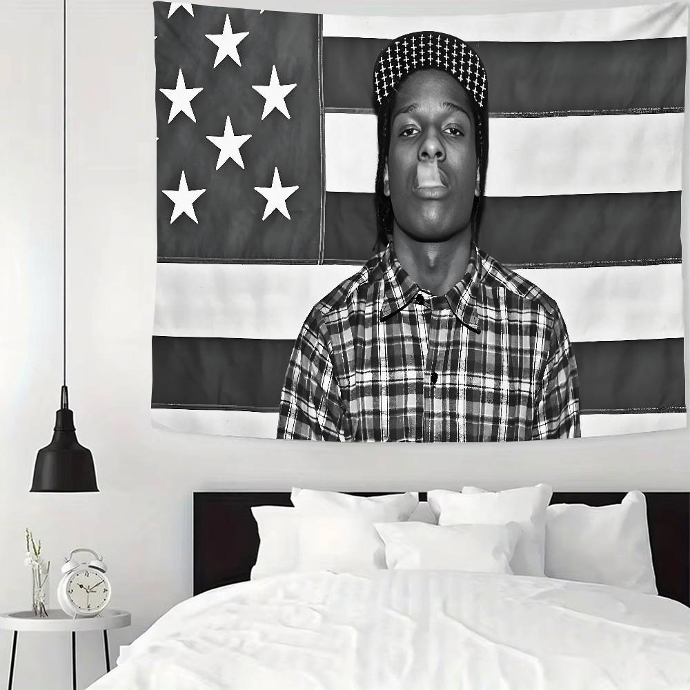 AAAP Rocky AASAP American Tapestry Wall Hanging Tapestry Art Deco Blanket Curtain Hanging At Home Bedroom Living Room Decor