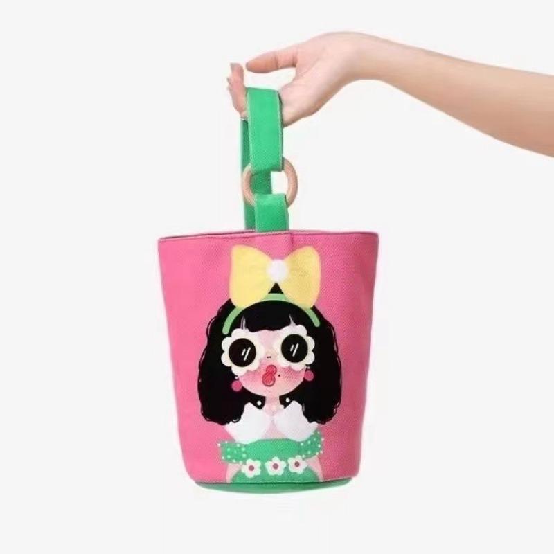 

Иллюстрация мультяшная холщовая сумка сумка-ведро новая с принтом детская сумочка бэнто для выхода маленькая сумочка