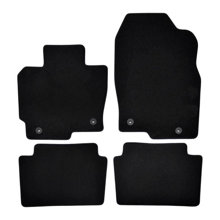 Tapis de sol - Mazda - CX5 - Noir - 4 pièces - Antidérapant et imperméable