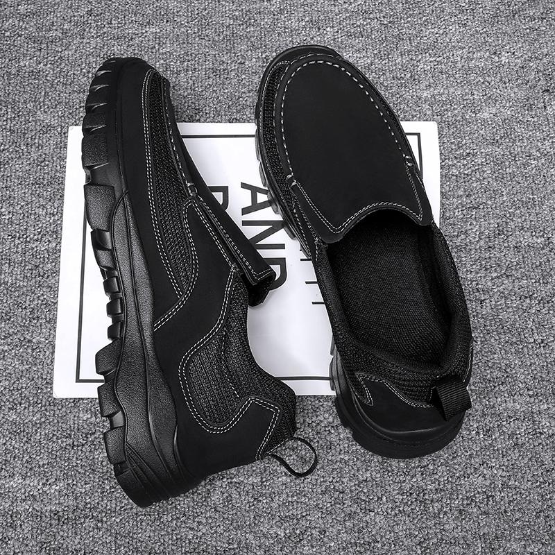 Fashion Genuine Leather Men Shoes slip on fashion Luxury Brand Casual Formal Loafers outdoor Moccasins Italian Black Male Driving shoes