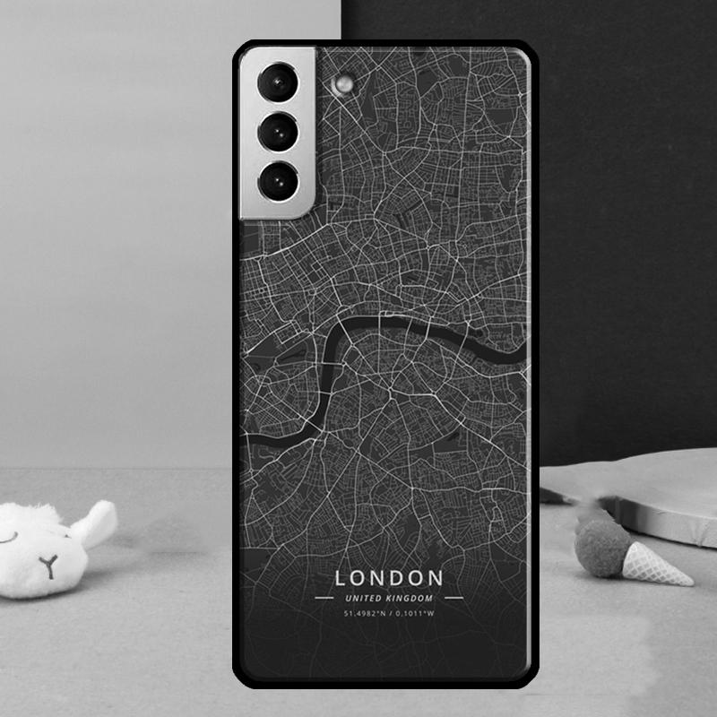 Ins Travel Country Sketch City Map Phone Case For Samsung Galaxy S25 S24 Ultra S9 S10 S20 S21 S22 Plus S23 FE S24 FE Cover