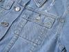 Giacca da donna in denim leggero a maniche corte - Esclusiva estiva, Camicia trendy di alta gamma