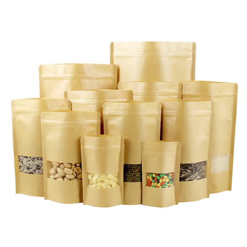 Haisidike HKZ-140 Self-Sealing Frosted Window Kraft Paper Bags