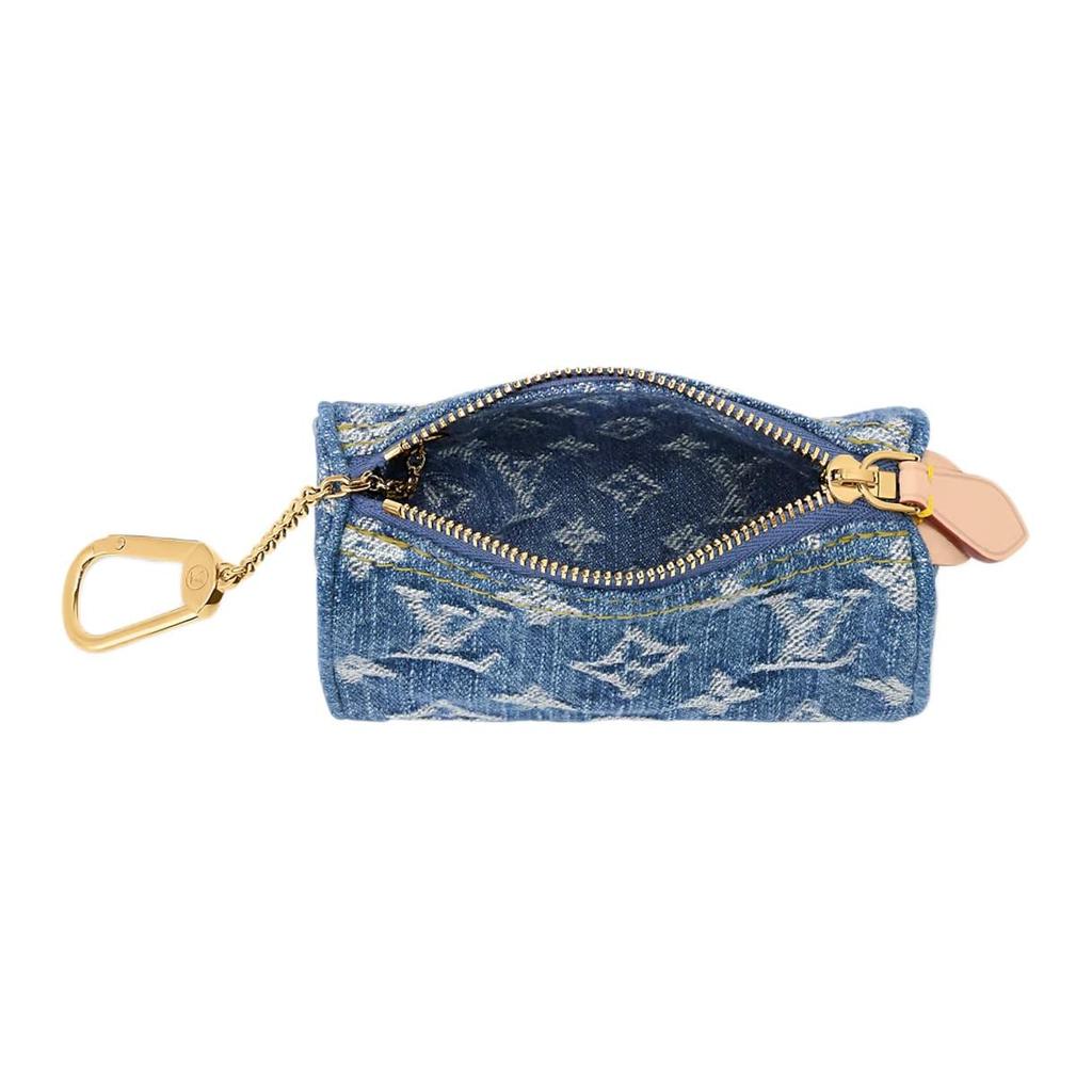 Louis Vuitton Fabric Wallet Coin Purse Women's Blue M27604
