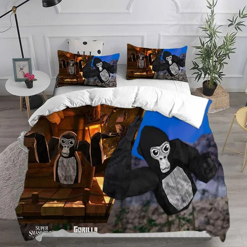Gorilla Tag 3D Bedding Set Full Size Comforter Quilt Duvet Cover Pillowcase 2-3Pcs Kids Adult