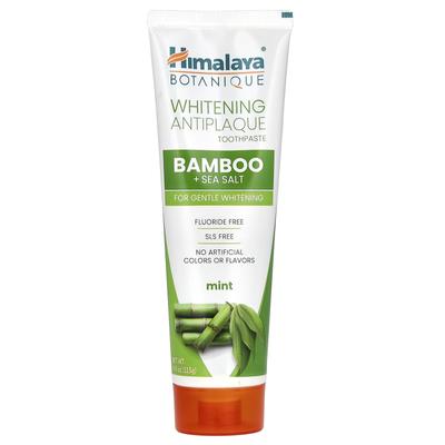 Whitening Anti-Plaque Toothpaste, Bamboo + Sea Salt, Mint, 113G(4.0Oz)