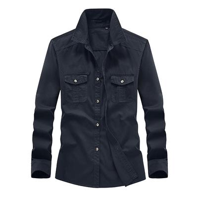 Summer Thin Long-sleeved Shirt for Men Pure Cotton Loose Casual Top Coat New Work Shirt