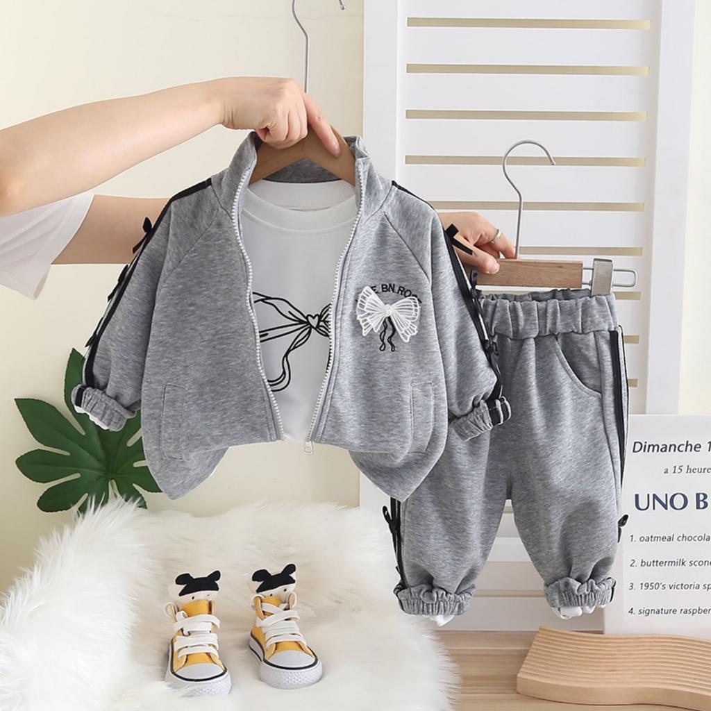 Kids Casual Long-Sleeve Set, Comfortable Daily Wear Outfits