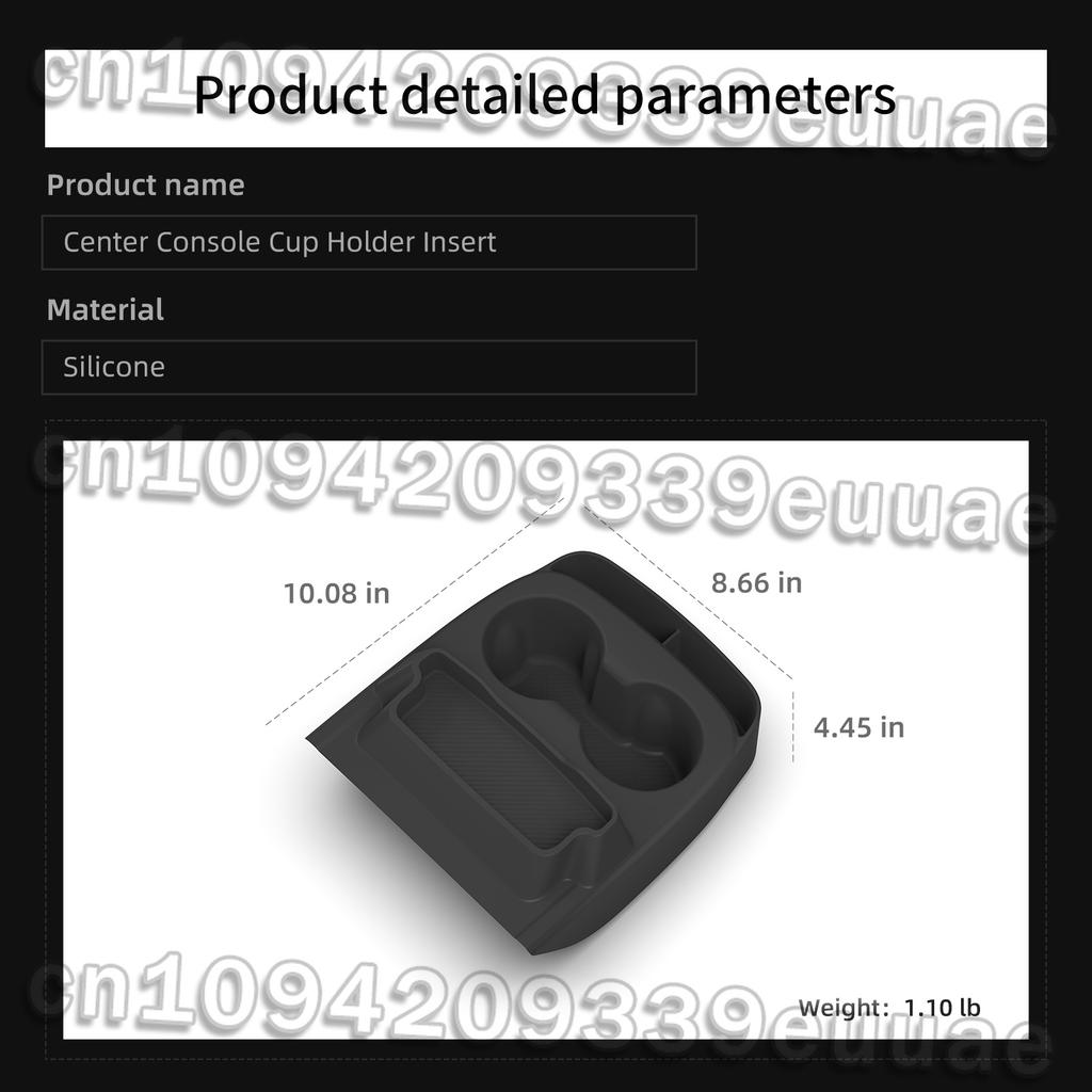 Smabee for Tesla Model Y Standard RWD 2025 2026 Water Cup Holder Insert Car Cup Box Shock-Absorbing Tray Silicone Organizer