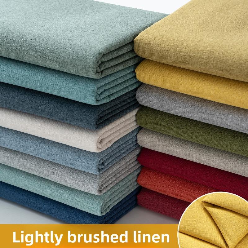 Thickened Plain Linen Fabric By The Meter for Sofa Cloth Cover Seat Cushion Throw Pillow Tablecloth Diy Sewing Cloth Soft Gray