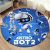 Tappeto Rotondo ASTRO BOT, Tappeto per Soggiorno Camera da Letto Divano Sala Giochi Decorazione, Tappetino Antiscivolo