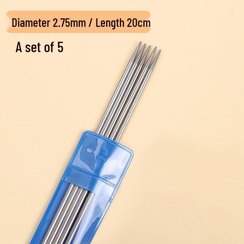 20 cm Edelstahl-Stricknadeln für Pullover, Bündchen, Socken und Puppen - DIY Kurze Spezialwerkzeuge