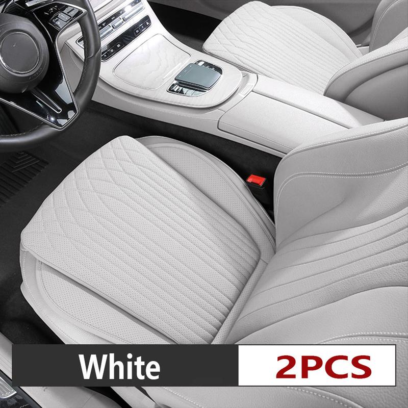 Car Seat Cushion All-season Universal Napa Leather Driver's Front Seat Protector Cover One-piece Summer Breathable Backseat Mat