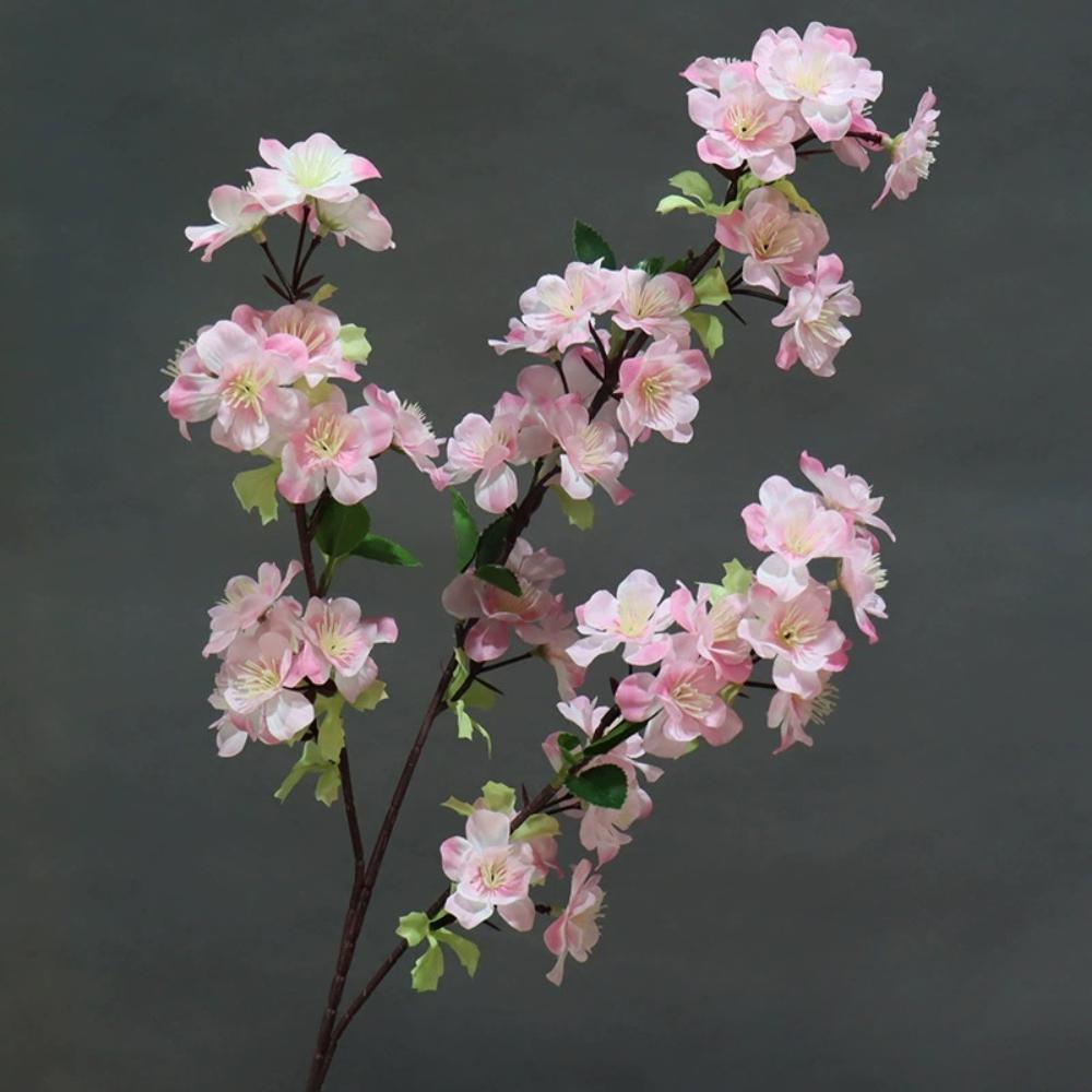 4 Pcs Cherry Blossom Branches Artificial Cherry Blossom Long Stem Artificial Flowers for Tall Vase Silk Cherry Blossom Tree Stems Spring Home Decor