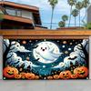 1pc Cute Halloween Door Curtain Large-sized Fabric Wall Decoration Halloween Home Decoration