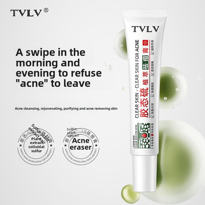 TVLV Colloidal Sulfur Anti-Acne Cream Lightweight Hydrating Formula for Gentle Skin Clearing