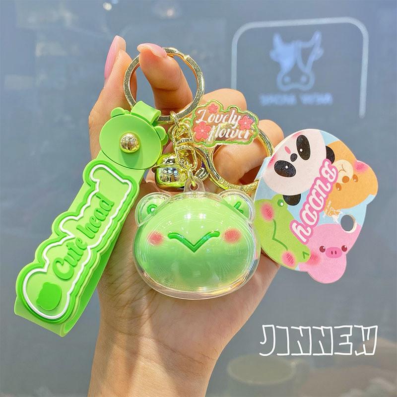 Charming Acrylic Keychain With Cute Animal Heads Stylish Keyring For Women Gift