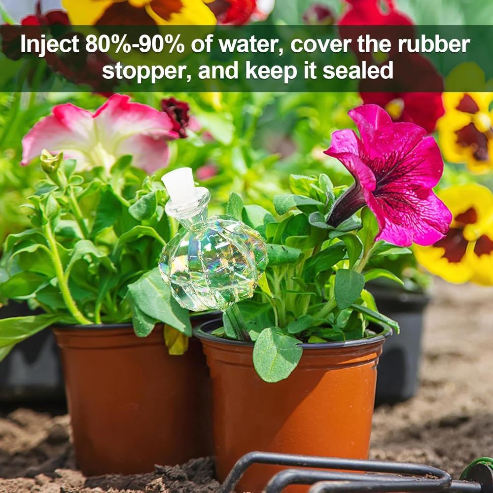 4pcs Self Watering Planter Insert Plant Watering Devices Plant Watering Bulbs Plant Watering Globes Rainbow Colors Cactus Shape Self Watering Globes