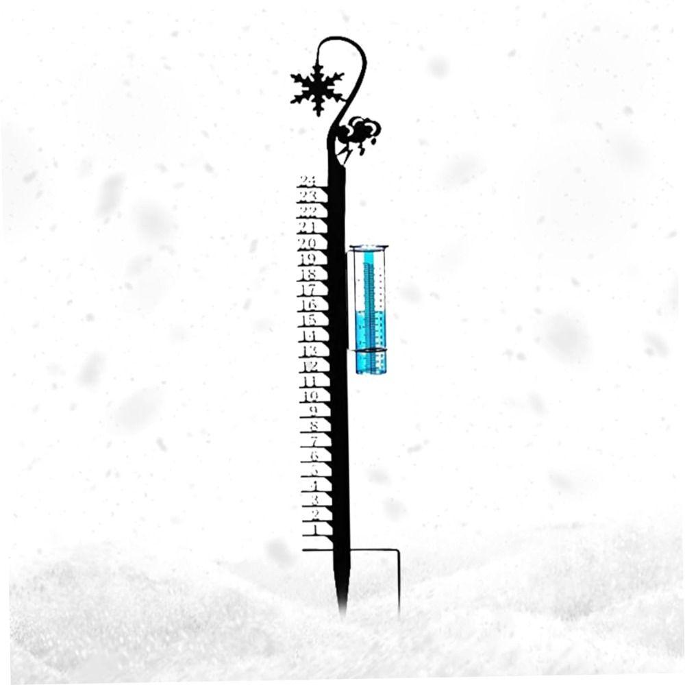 

Снежинка, дождемерная трубка, металлические весы для снега, портативная линейка для снега, украшение для сада