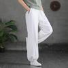 Cotton and Linen Literary Retro Bloomers Women's Spring and Summer Leggings Loose Solid Color All-match Casual Trousers