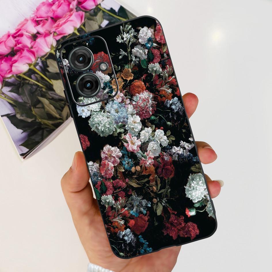 Für Motorola Moto G55 5G Hülle Niedliche Cartoon Katze Tiere Weiches Silikon Stoßfeste TPU Rückseite Handyhülle Für MotoG55 G 55 Funda