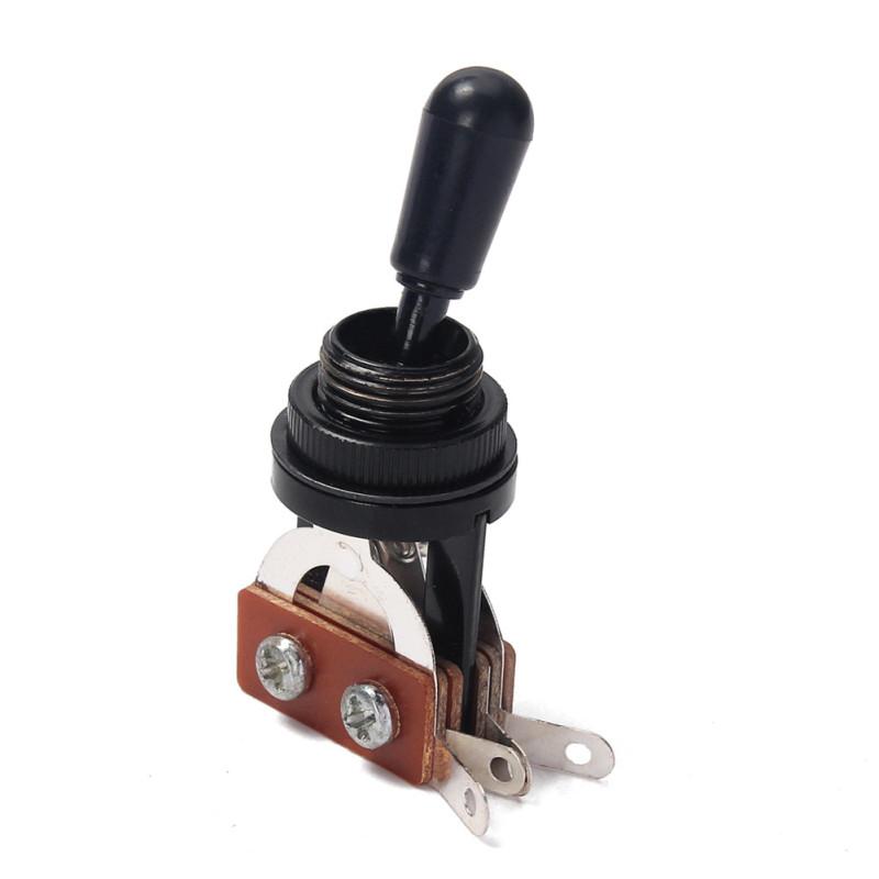 

Black Toggle Switch + Stick-on Rhythm Treble Switch Plate For Electric Guitar Gn107 Single