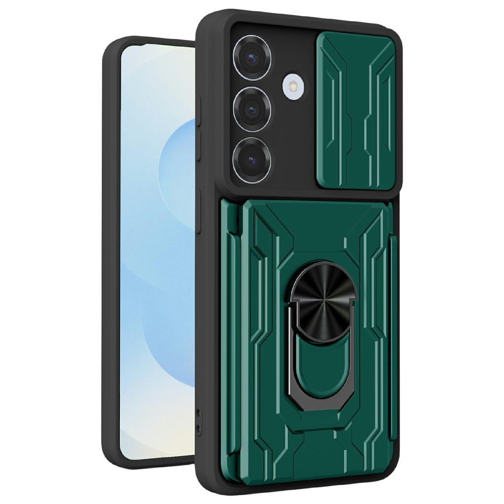 For Samsung Galaxy A37 5G Case PC + TPU Kickstand Phone Back Cover with Camera Slider