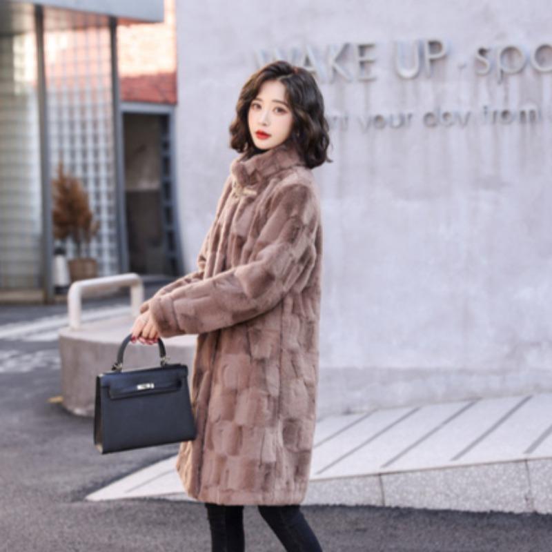 Winter Women's Thickened Warm Faux Fur Long Coat