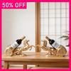 Collectibles Sculpture Chinese Luxury Carriage Wine Cabinet Decoration Creative Popular Animal Ornaments High End Wine Rack Gift