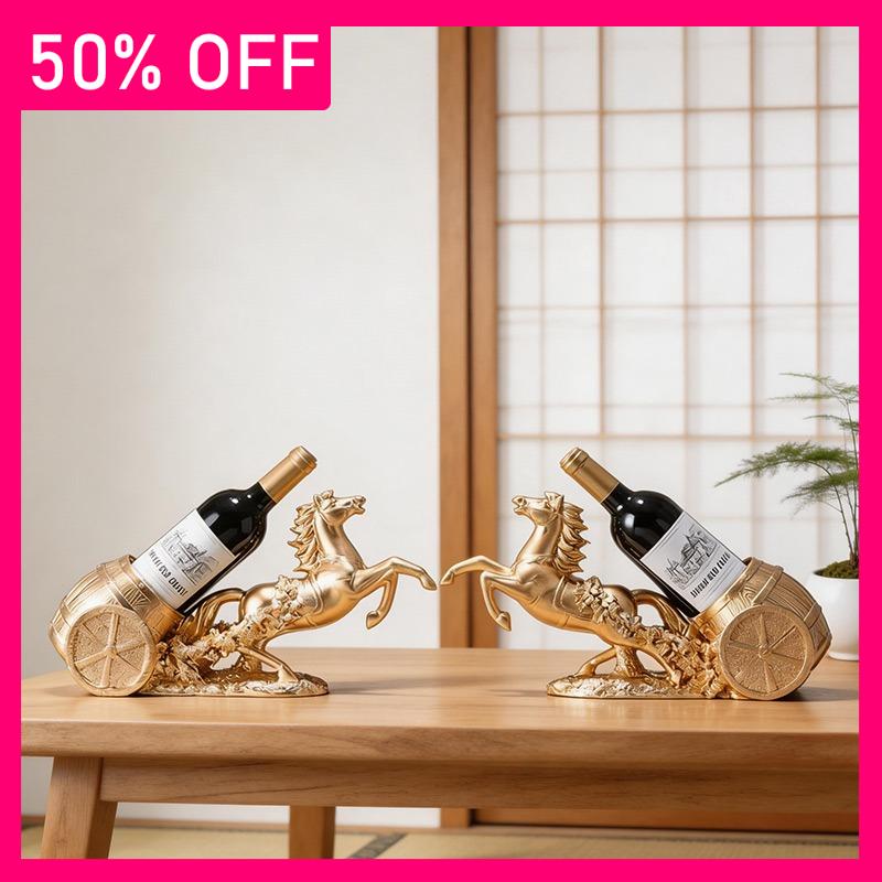 Collectibles Sculpture Chinese Luxury Carriage Wine Cabinet Decoration Creative Popular Animal Ornaments High End Wine Rack Gift